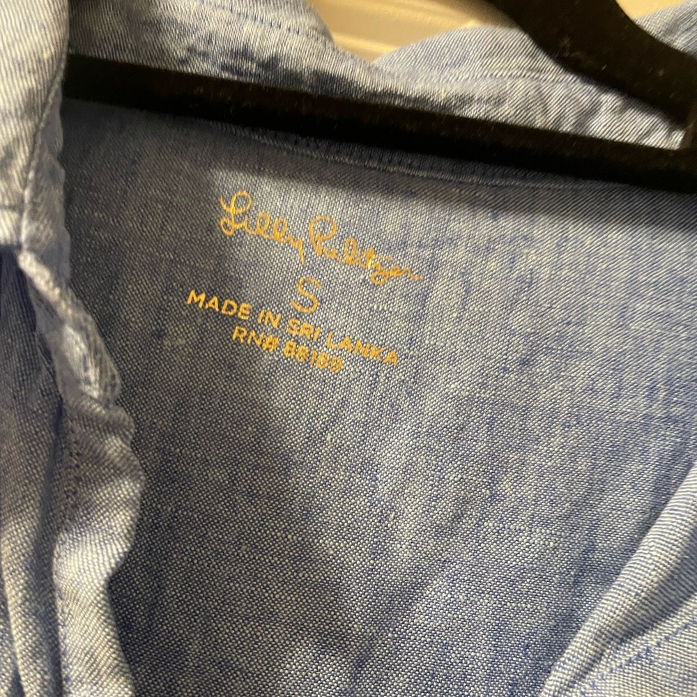 Lilly Pulitzer shift dress Blue SZ S Pilar Tunic Linen
Beckon Blue Sea Salt EUC - Picture 7 of 12